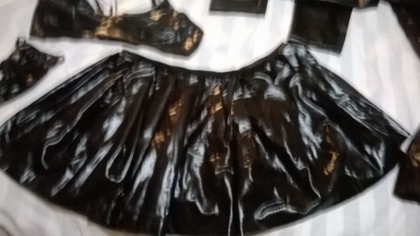 pvc mini skirt