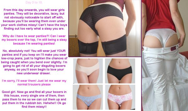 sissy to wear gurly panties